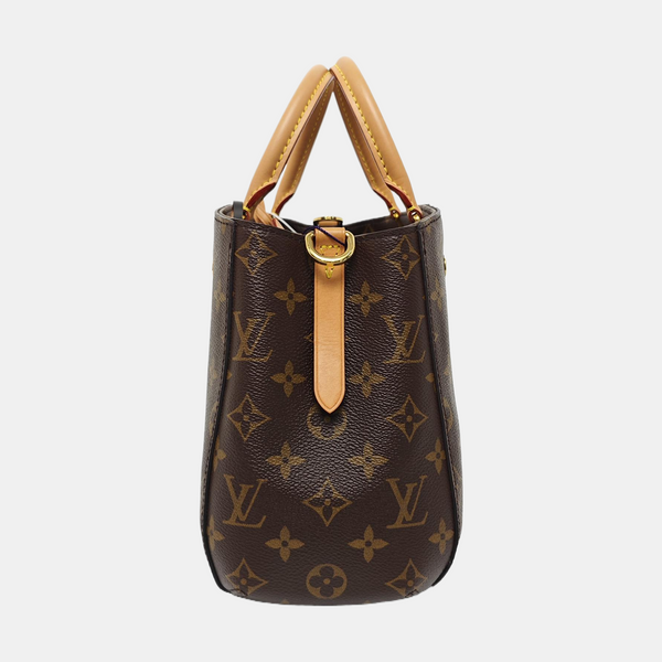 MONTAIGNE BB Monogram Coated Canvas Brown