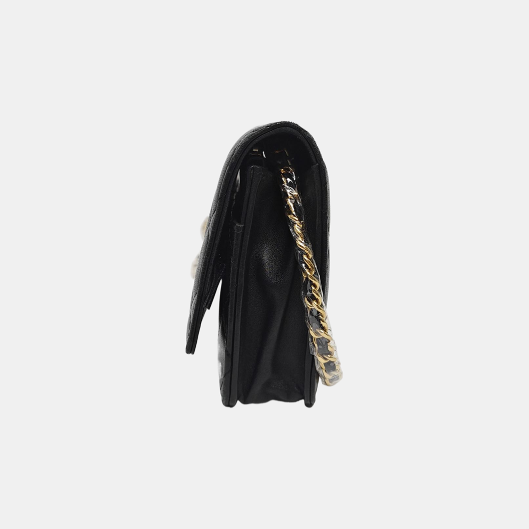 WOC Mini Quilted Lambskin Black