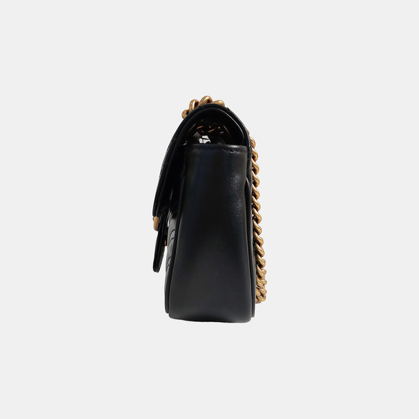 GG Marmont Small Quilted Calfskin Black