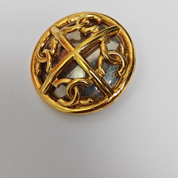 Metal Gold Brooch