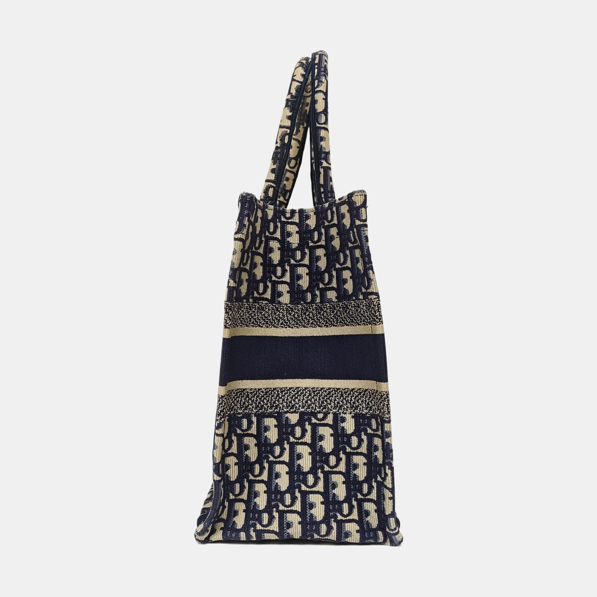 Book Tote Medium Oblique Canvas Blue