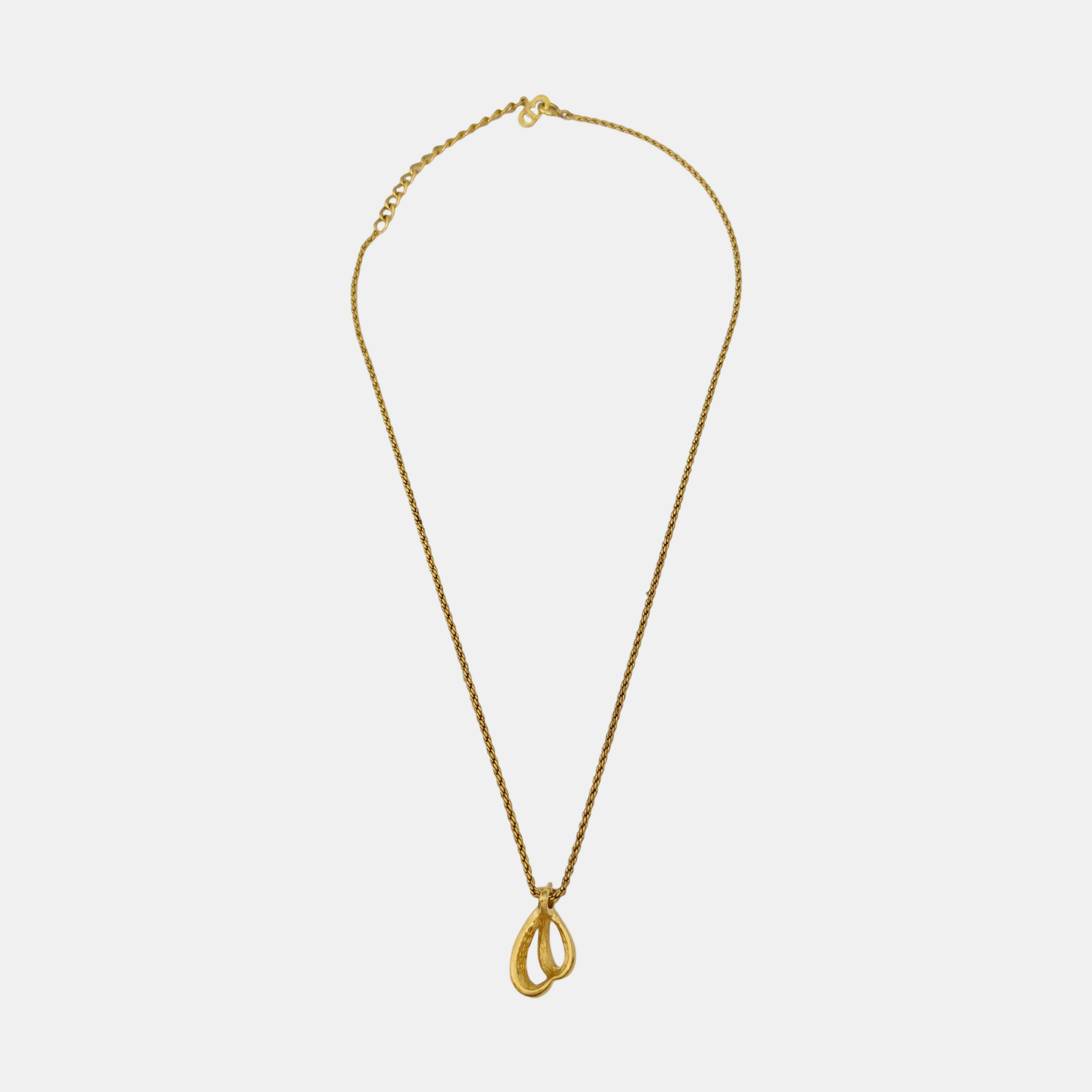 Twist Round Metal Gold Necklace