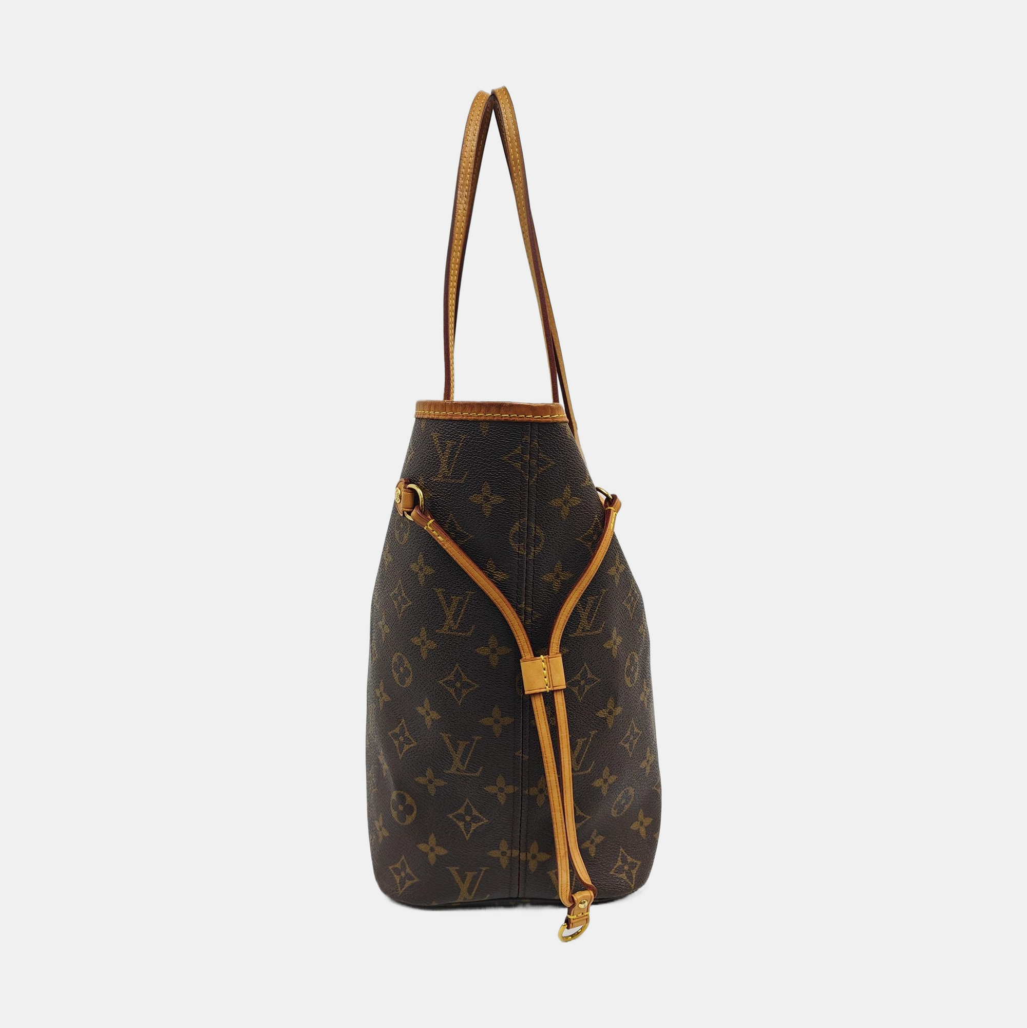 NEVERFULL MM Monogram Coated Canvas Brown