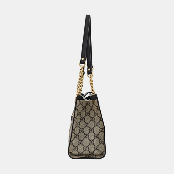 Padlock Small Monogram Coated Canvas Beige