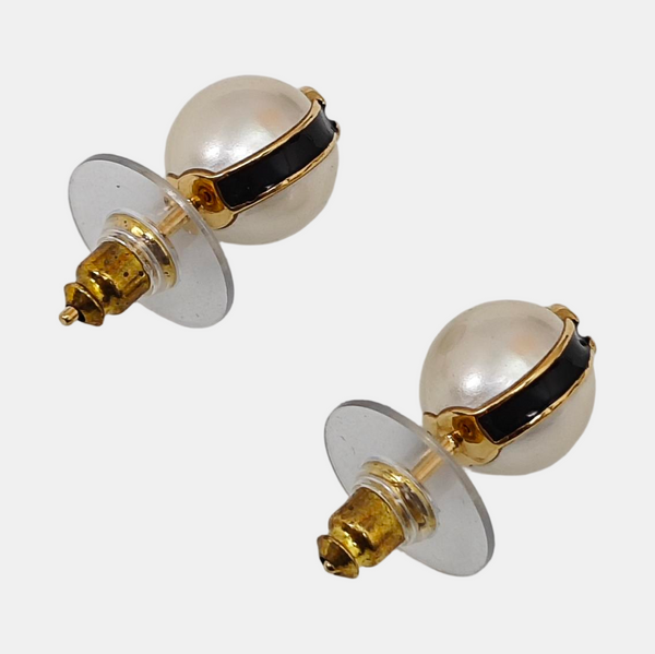 Faux Pearl White Stud Earrings