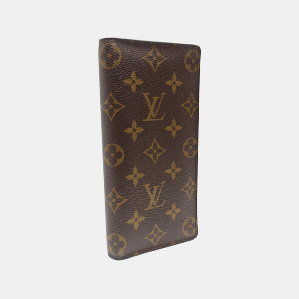 HINGE BRAZZA Monogram Coated Canvas Brown Wallet