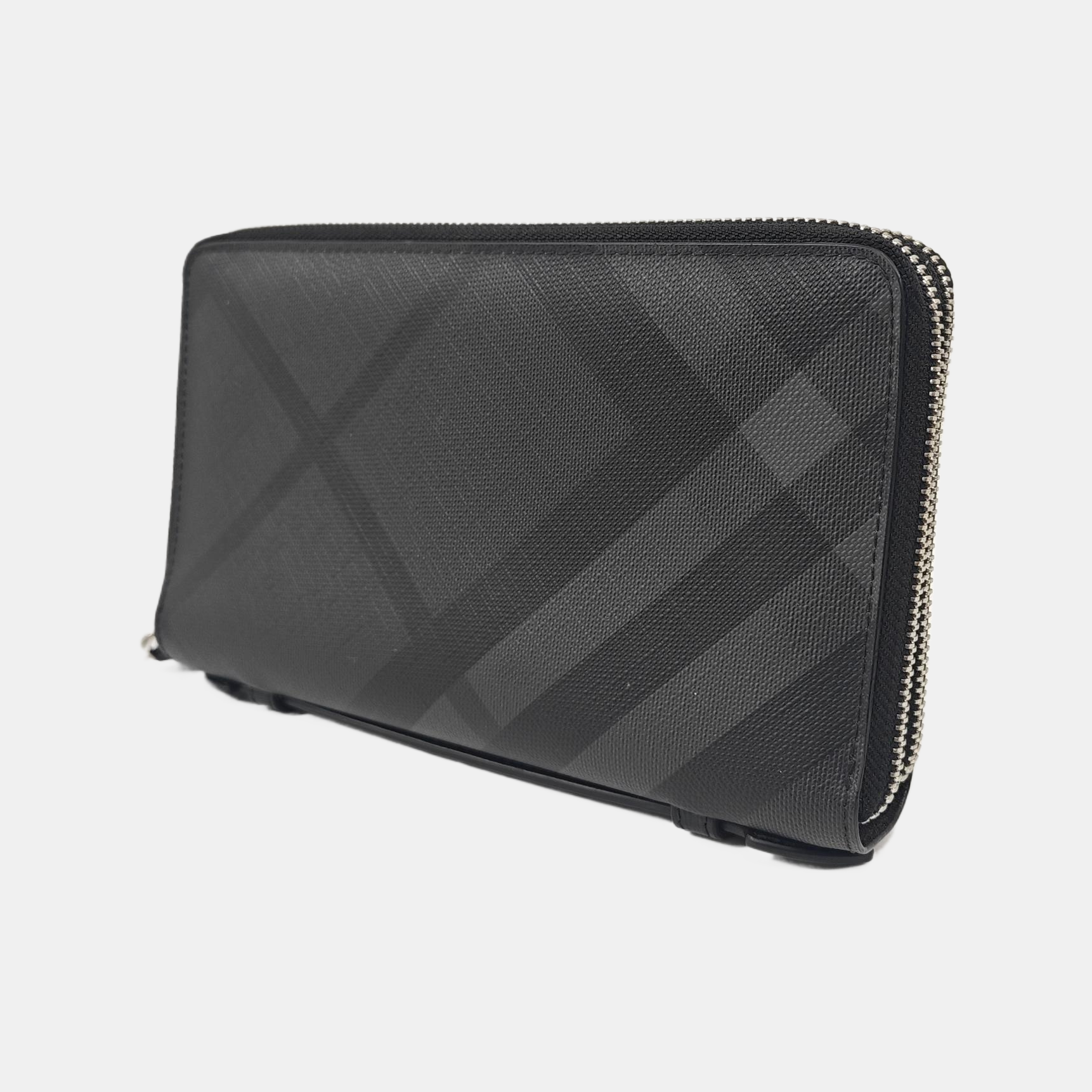 Coated Canvas Clutch Black