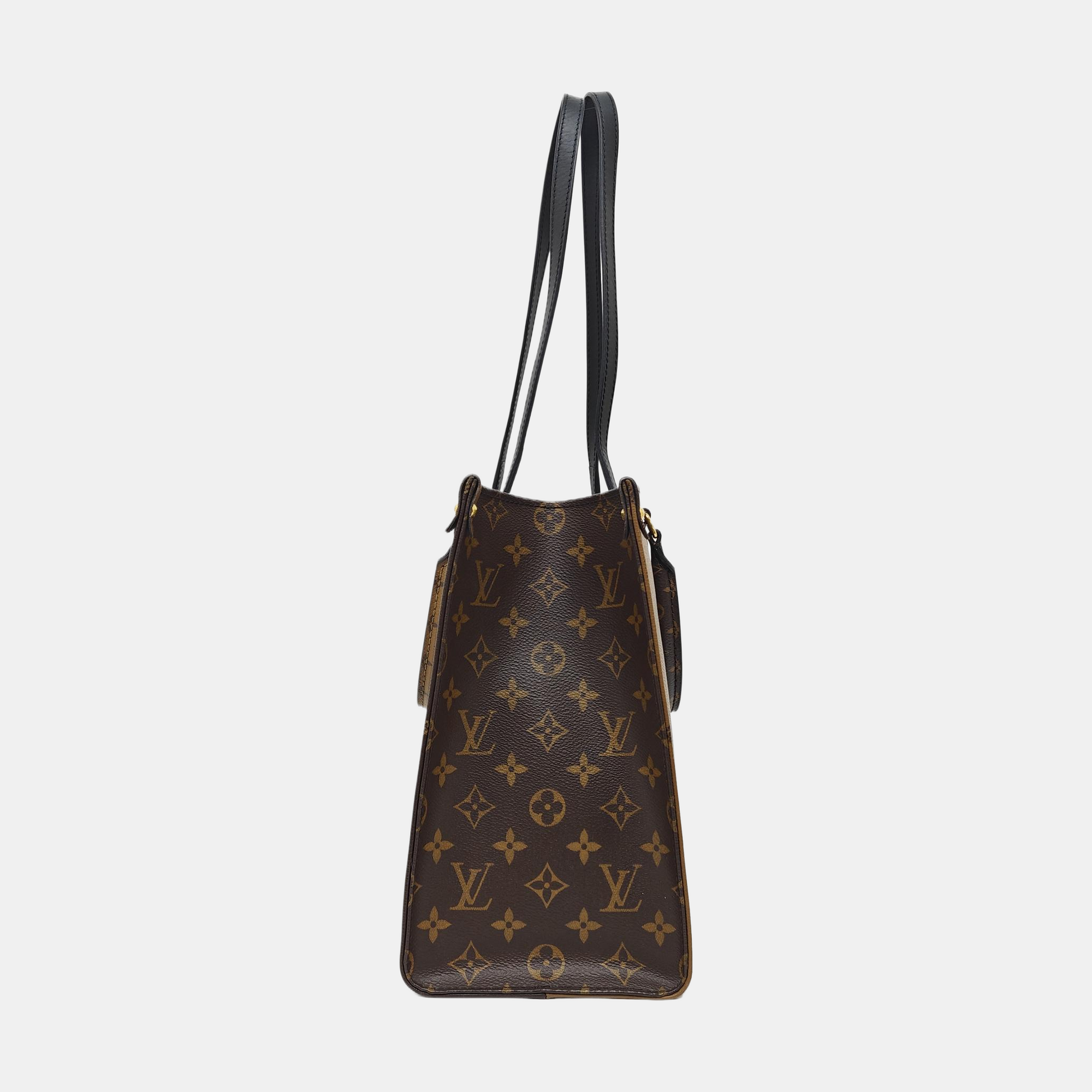 ONTHEGO MM Monogram Coated Canvas Brown