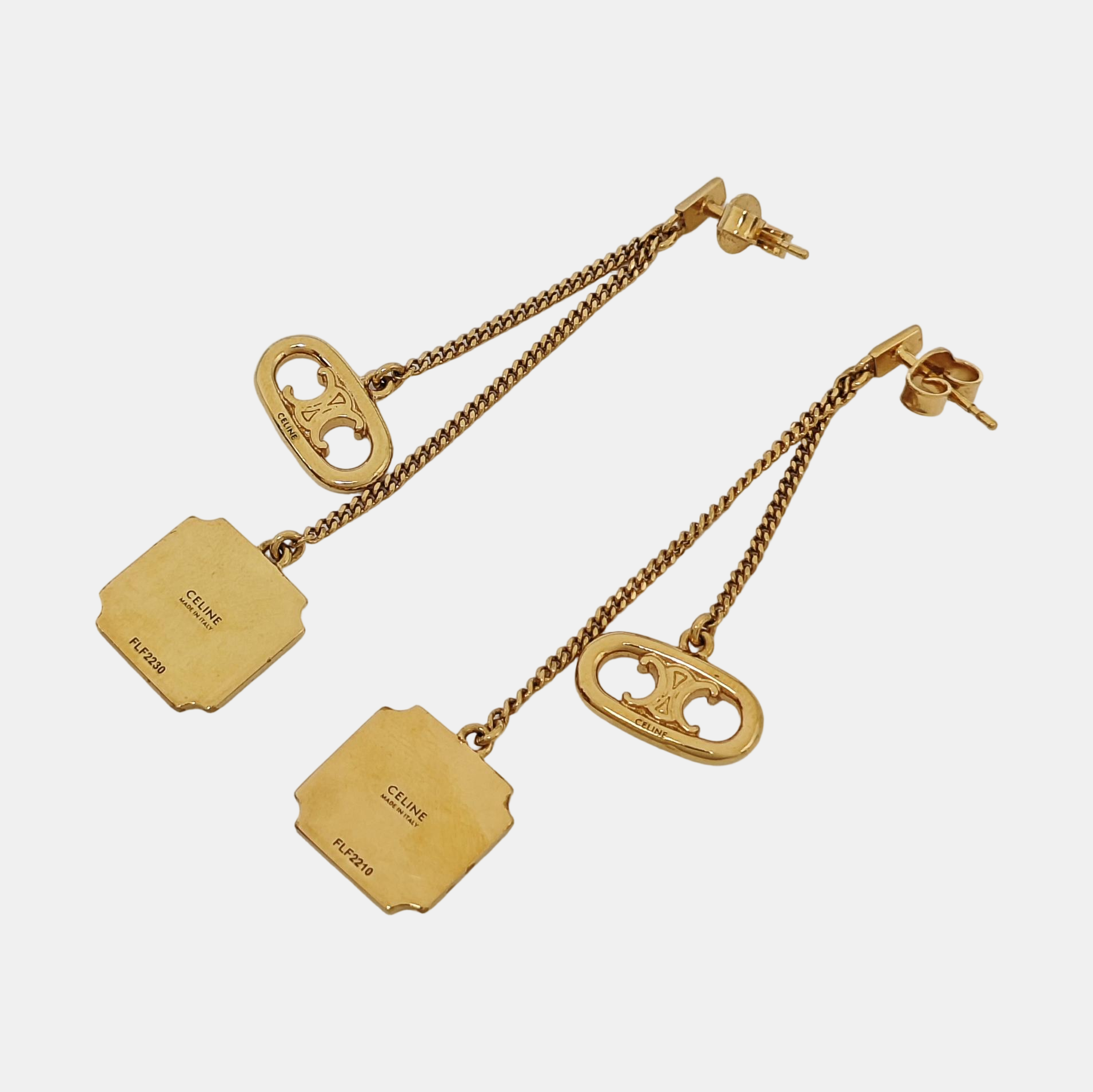 MAILLON TRIOMPHE Brass Gold Stud Earrings