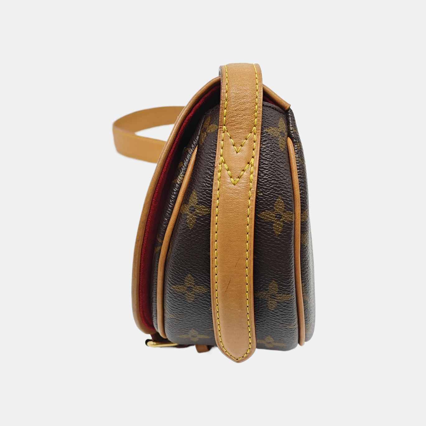 TAMBOURINE Monogram Coated Canvas Brown