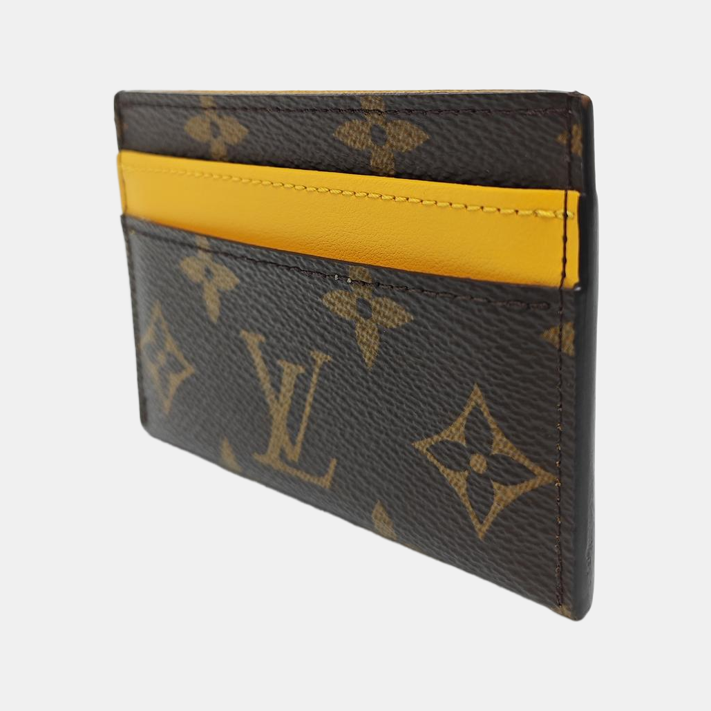 Monogram Coated Canvas Card Holder Brown