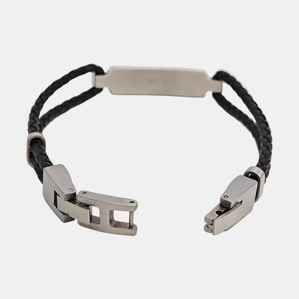 Leather Black Bangle