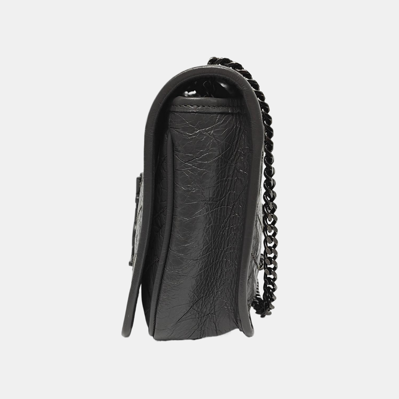 NIKI Mini Chevron Calfskin Gray