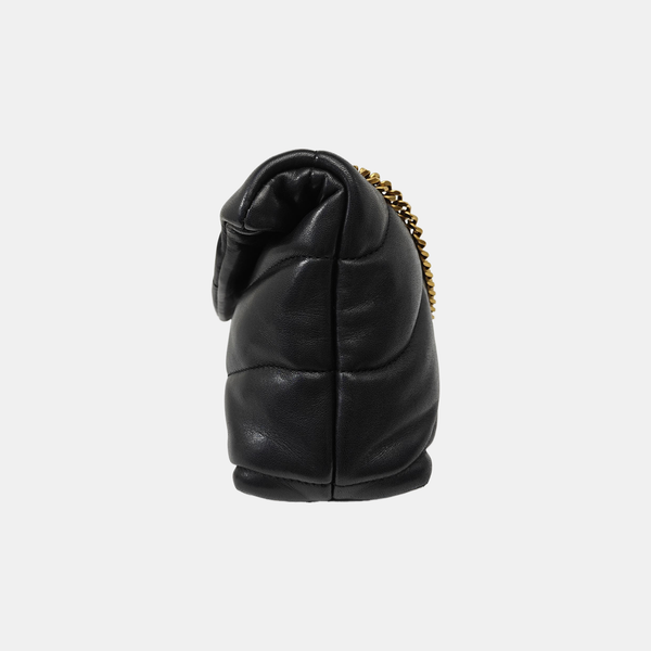 PUFFER Mini Chevron Lambskin Black