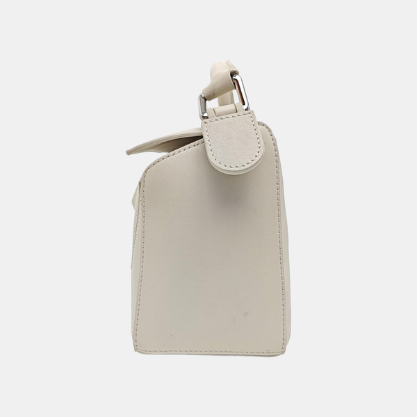 Puzzle Small Calfskin White