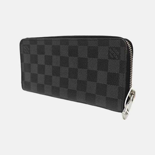 ZIPPY Damier Graphite Coated Canvas Gray Wallet