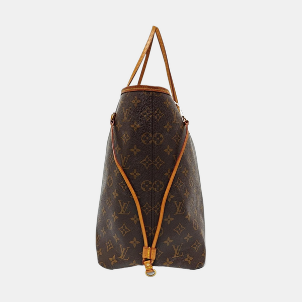NEVERFULL GM Monogram Coated Canvas Brown