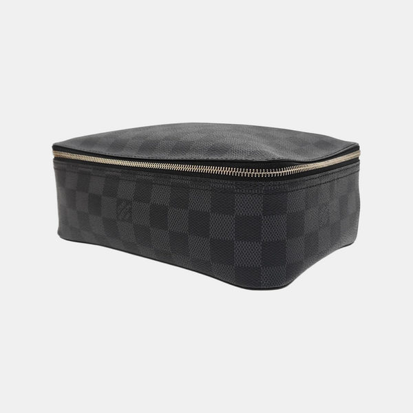 CUBE DE RANGEMENT MM Damier Graphite Coated Canvas Gray