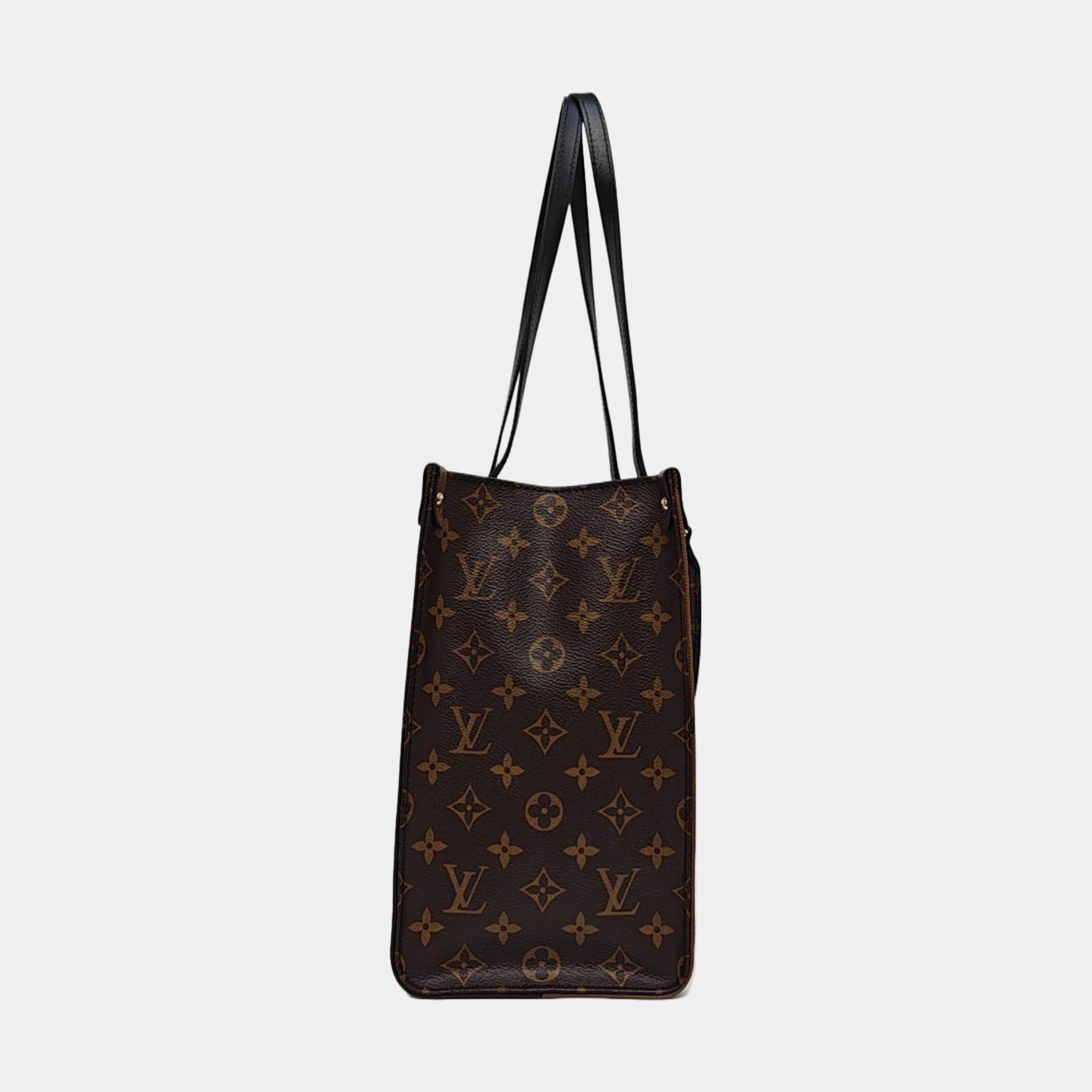 ONTHEGO MM Monogram Coated Canvas Brown