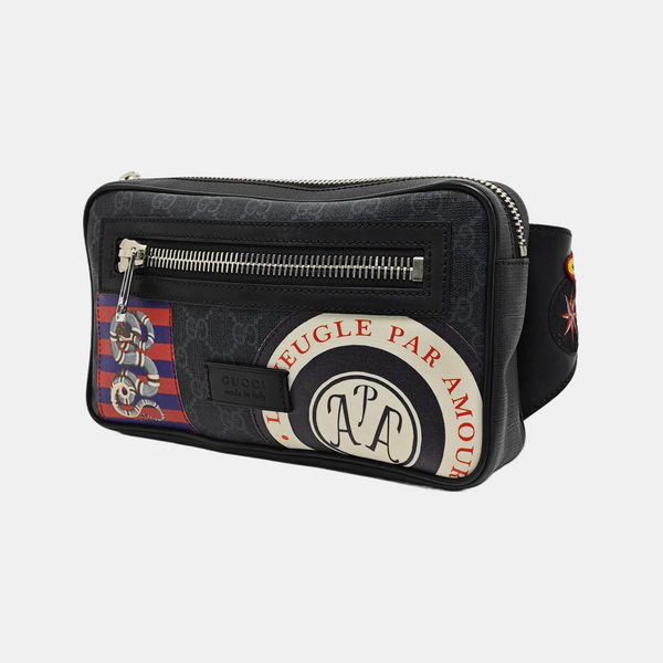 Courrier Monogram Coated Canvas Black