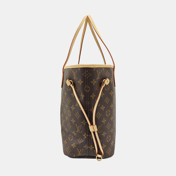NEVERFULL MM Monogram Coated Canvas Brown
