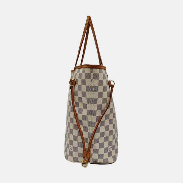 NEVERFULL MM Damier Azur Coated Canvas Beige