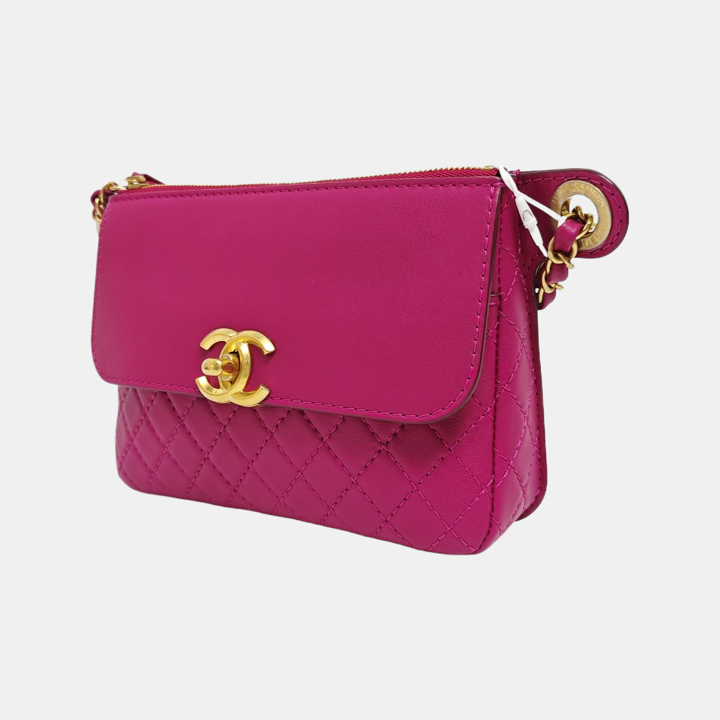 Quilted Calfskin Shoulder Bag Pink