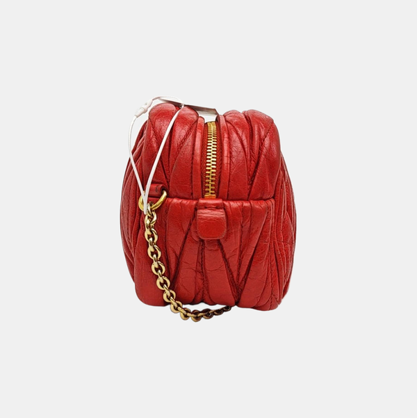 Matelassé Quilted Lambskin Red