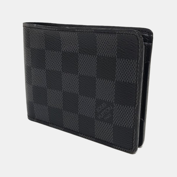 AMERIGO Damier Graphite Coated Canvas Gray