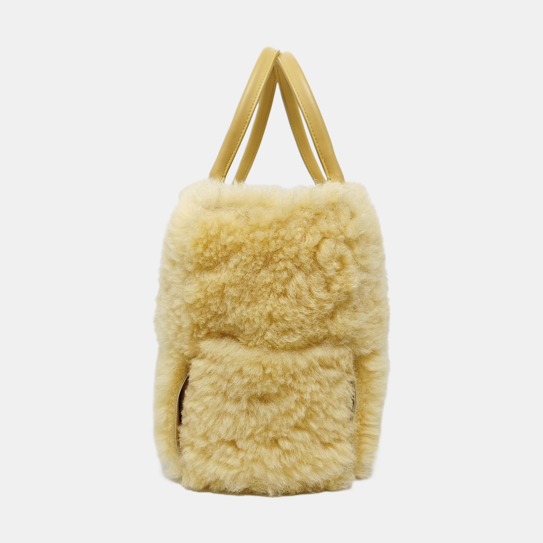 Authenticated pre-owned  Arco Sheepskin Yellow - Tote Bag at Looply