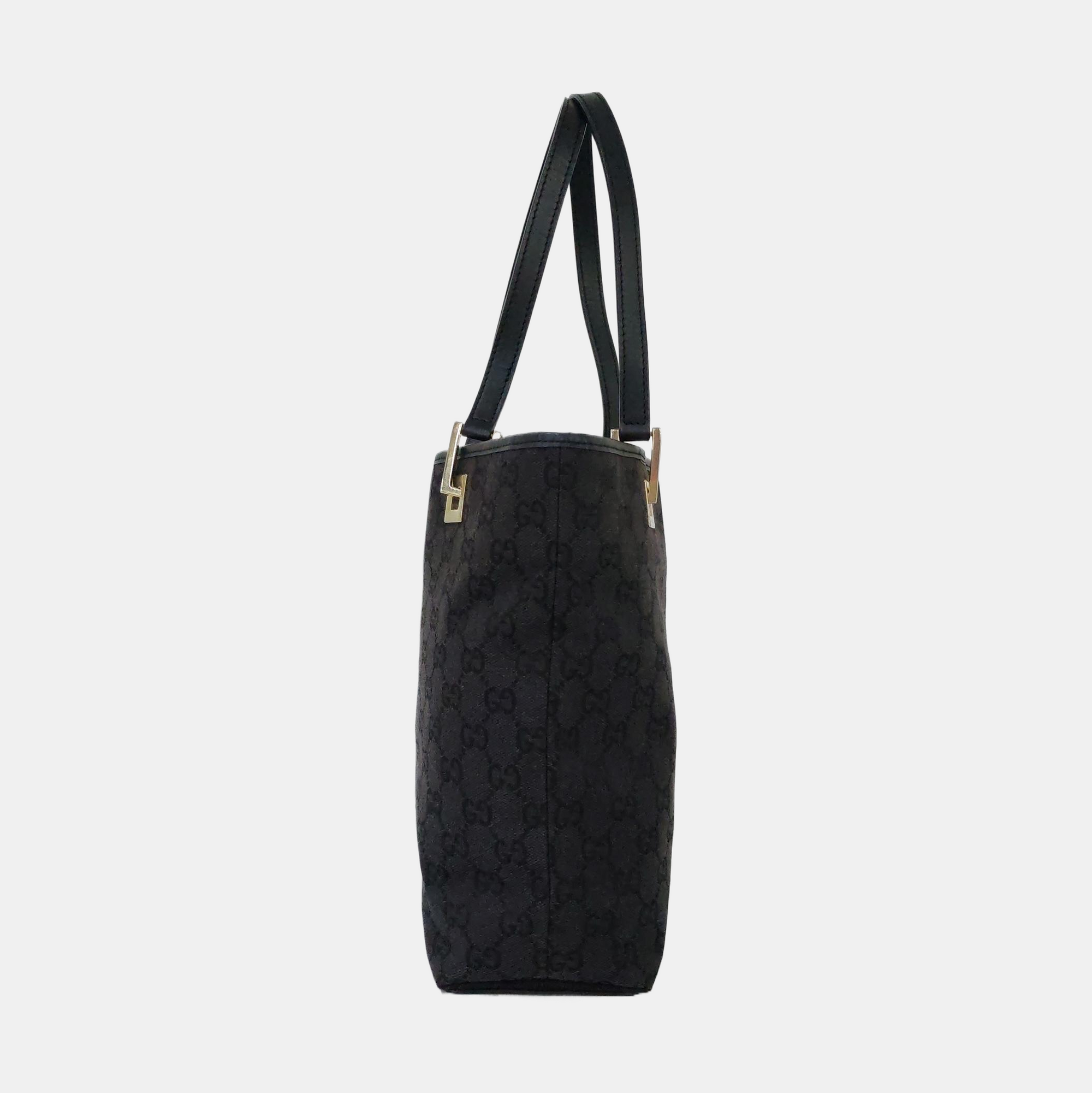 Monogram Canvas Tote Bag Black