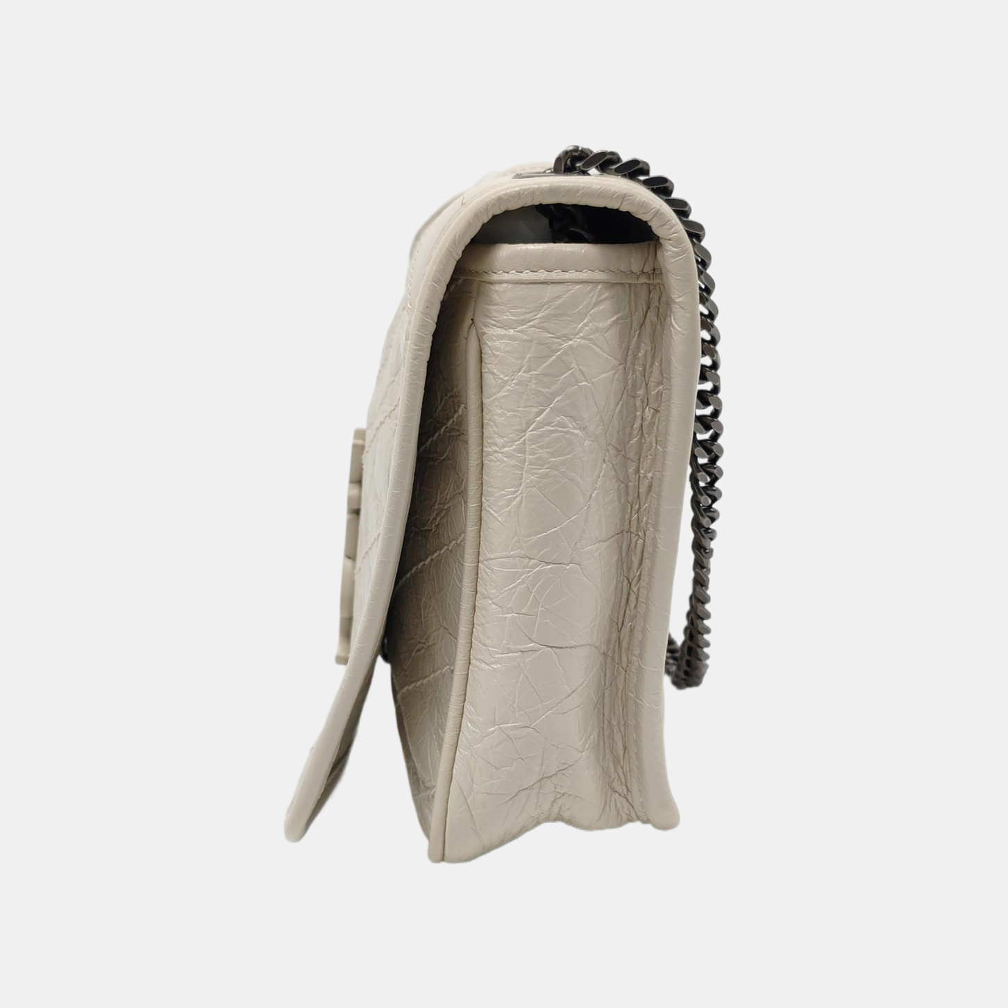Authenticated pre-owned  NIKI Mini Chevron, Quilted Calfskin White - Shoulder Bag at Looply