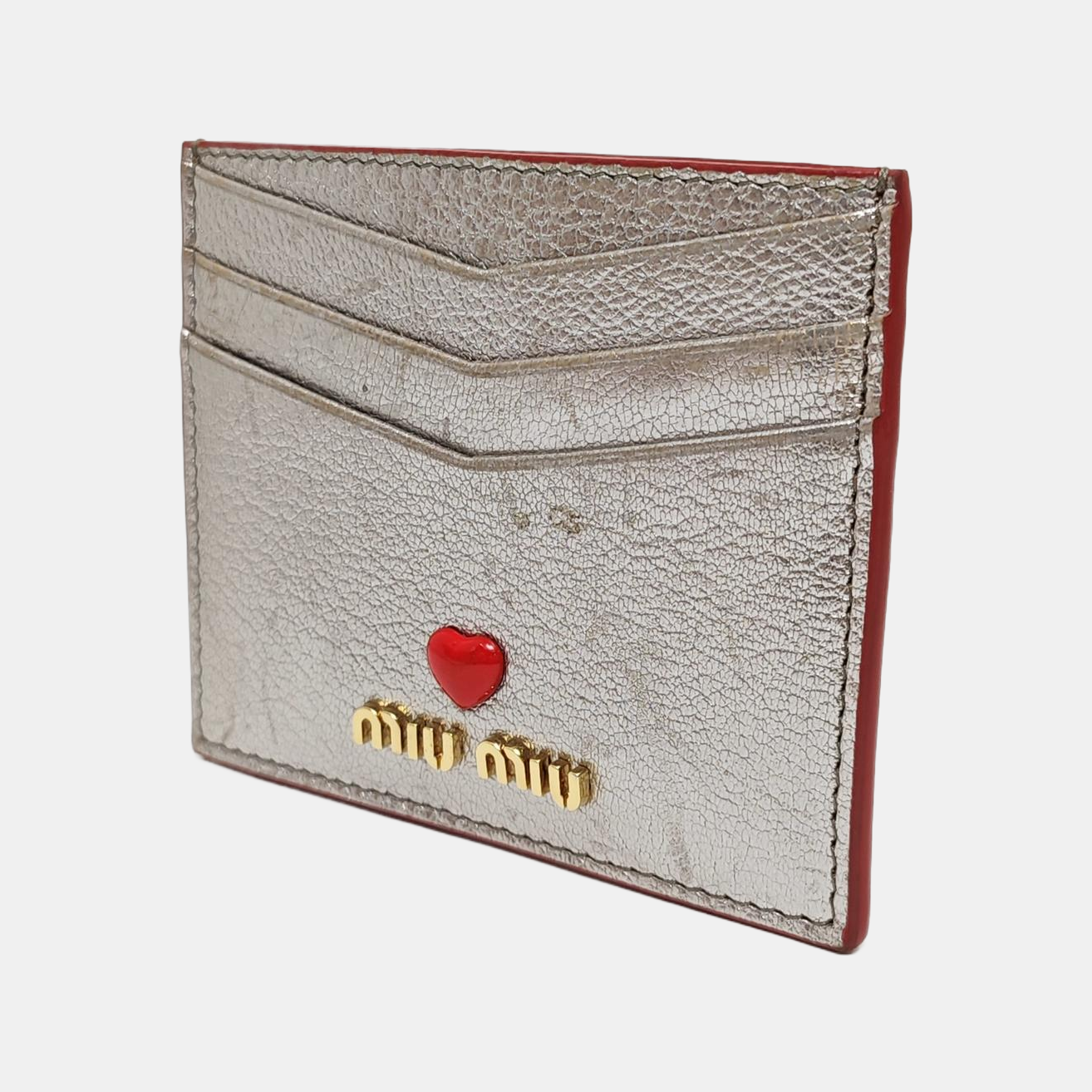 Love Lambskin Gray Card Holder
