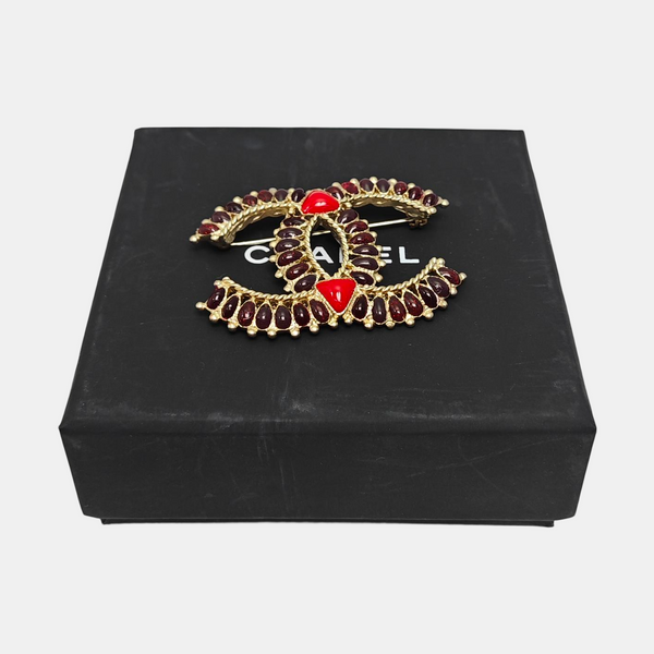 Metal Gold Brooch
