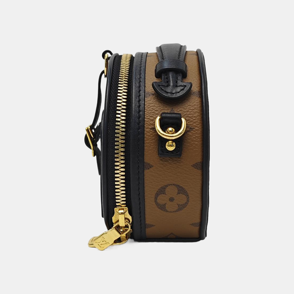 BOITE CHAPEAU Mini Monogram Coated Canvas Brown