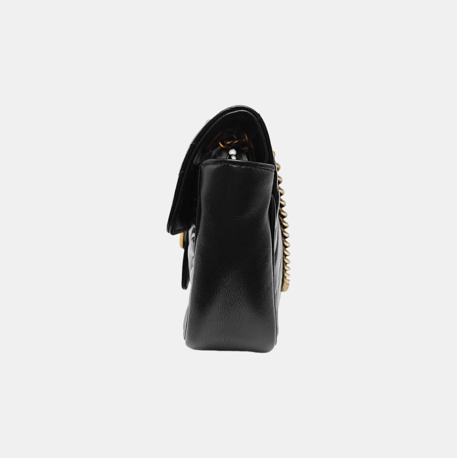 GG Marmont Small Quilted Calfskin Black