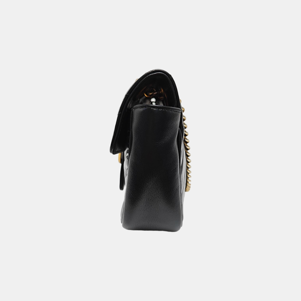 GG Marmont Small Quilted Calfskin Black