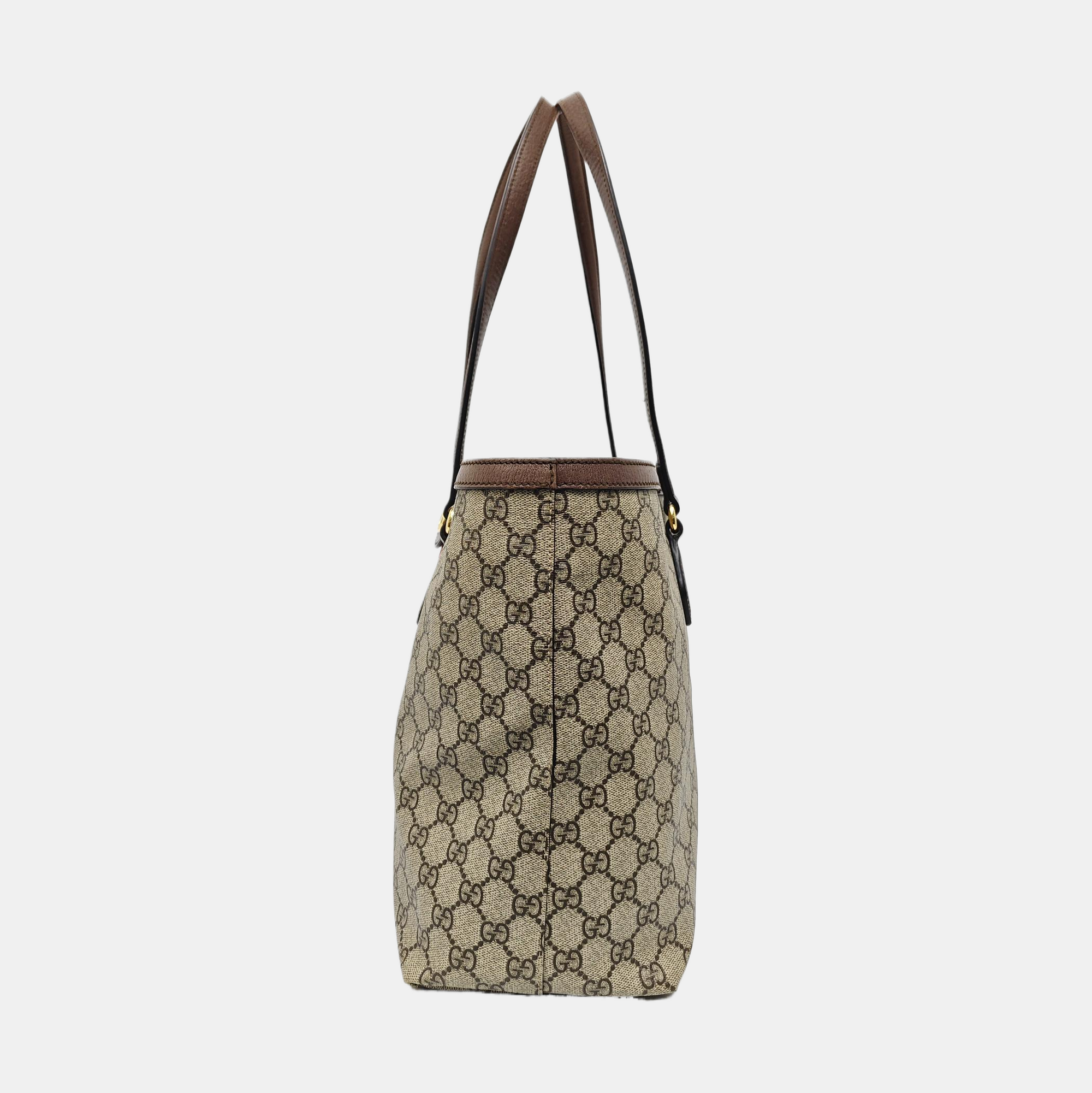 Ophidia Medium Monogram Coated Canvas Beige