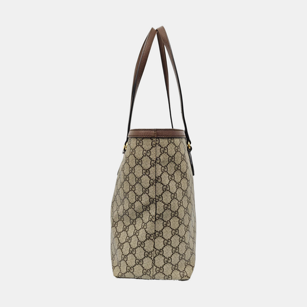 Ophidia Medium Monogram Coated Canvas Beige