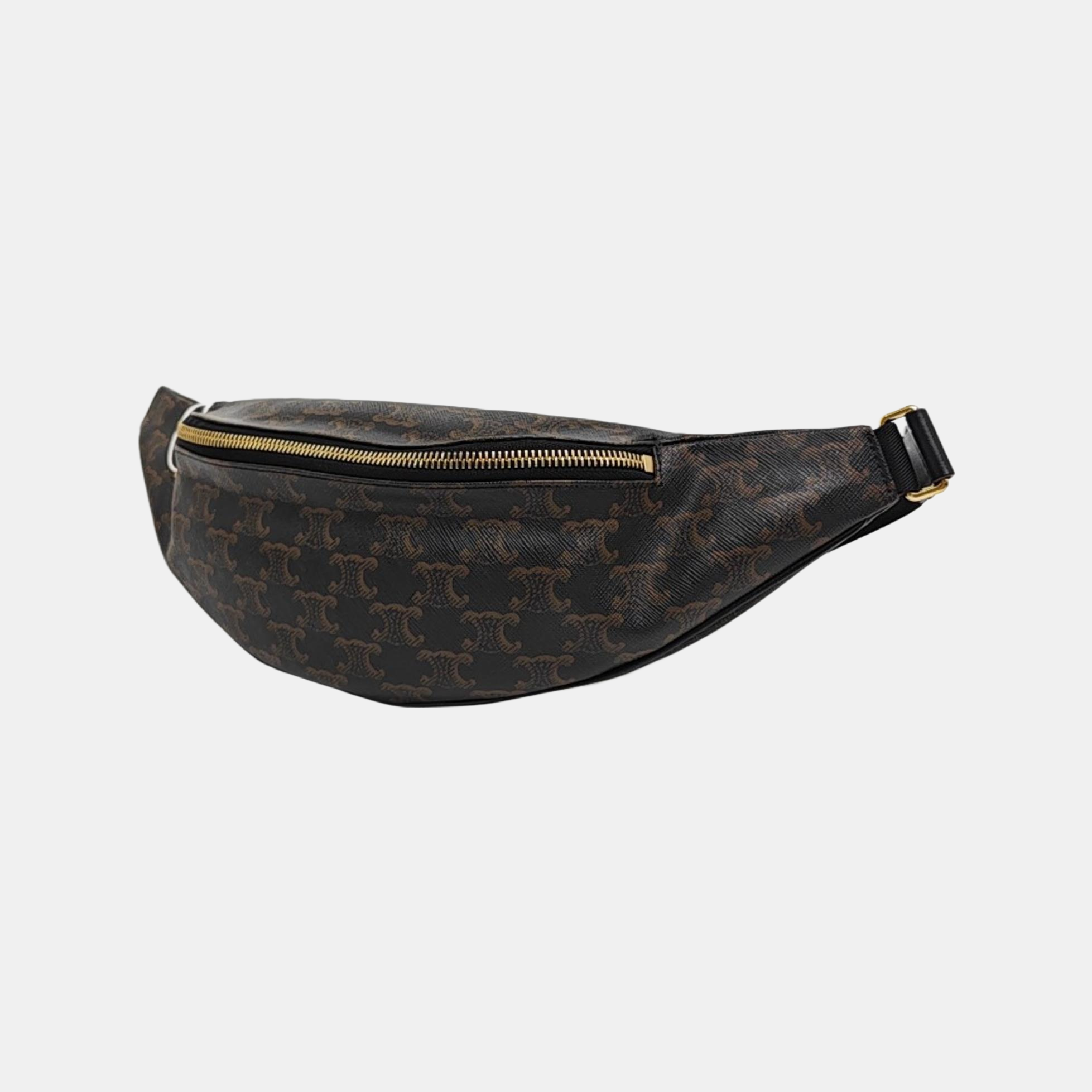 TRIOMPHE CANVAS Large Coated Canvas Black