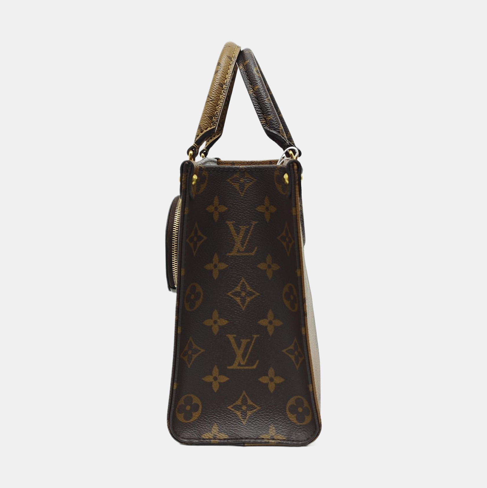 ONTHEGO PM Monogram Coated Canvas Brown