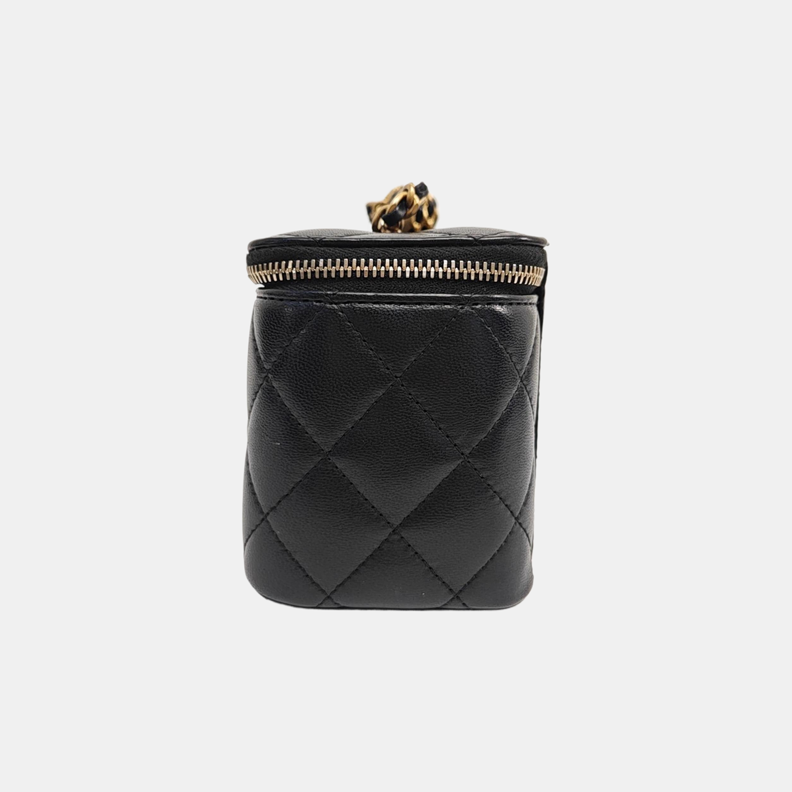 VANITY CASE Small Quilted Lambskin Black
