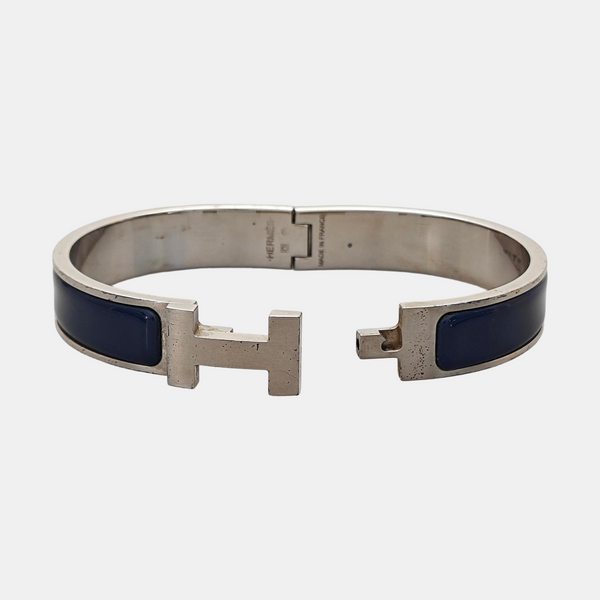 Clic H Metal Silver Bangle