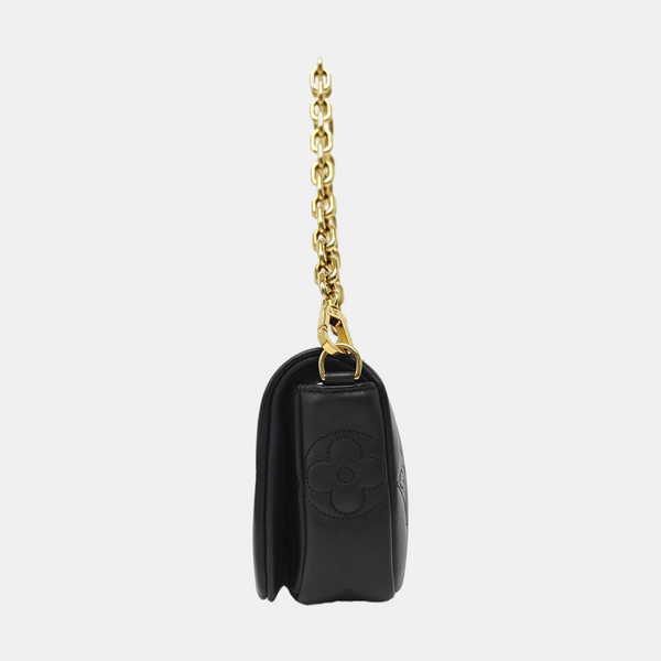 WALLET ON STRAP Monogram Calfskin Black
