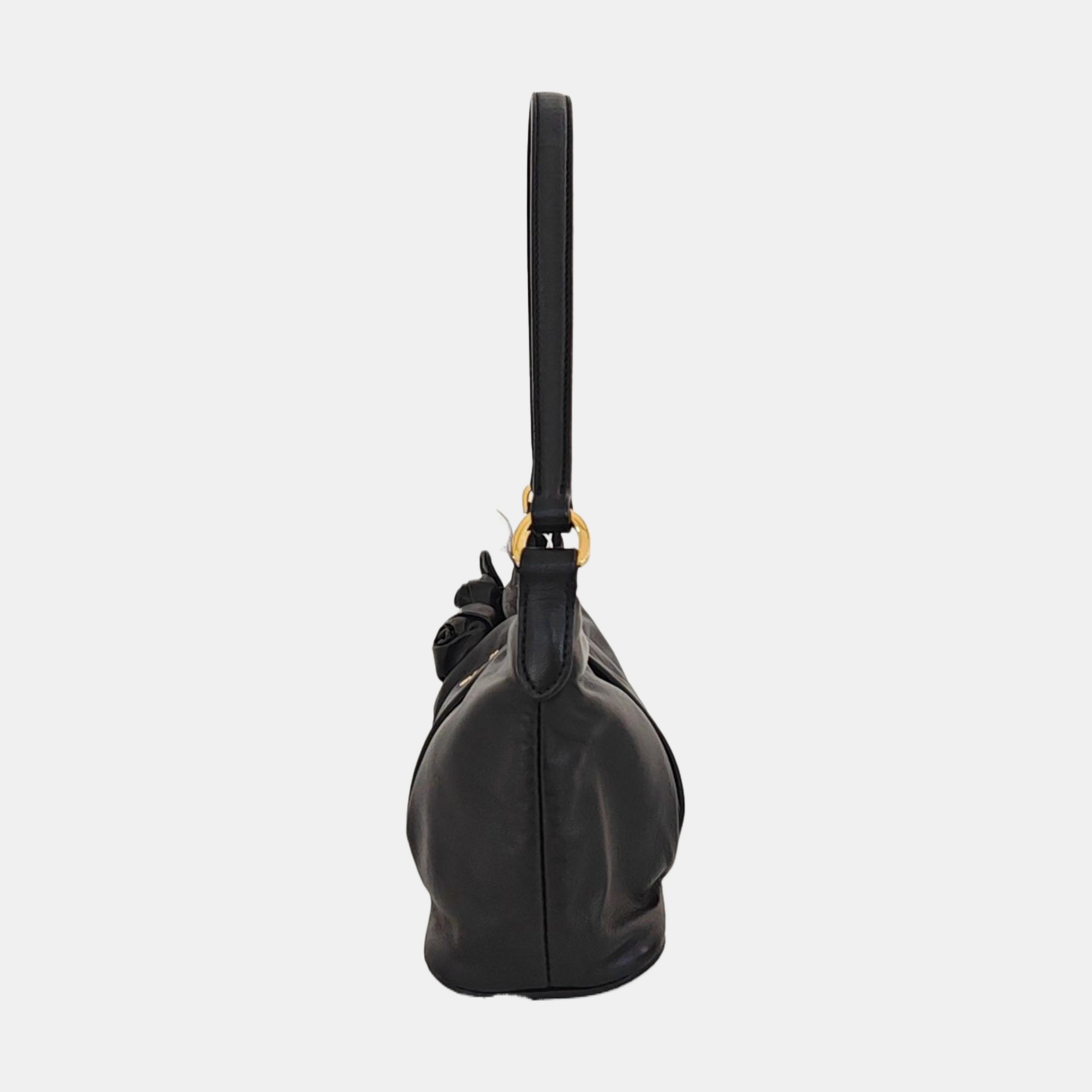 Lambskin Shoulder Bag Black