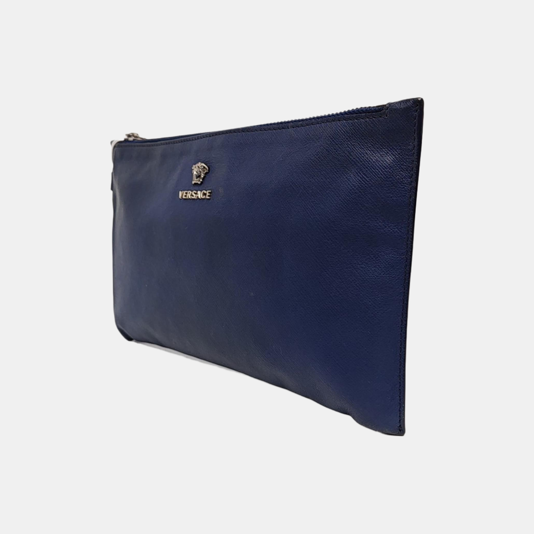 Leather Clutch Blue
