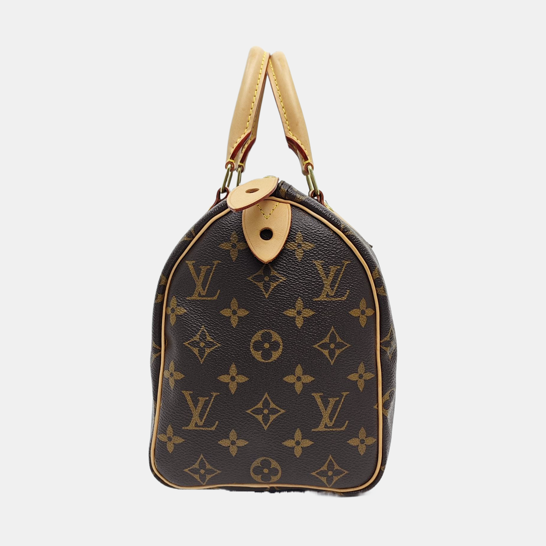 SPEEDY 25 Monogram Coated Canvas Brown