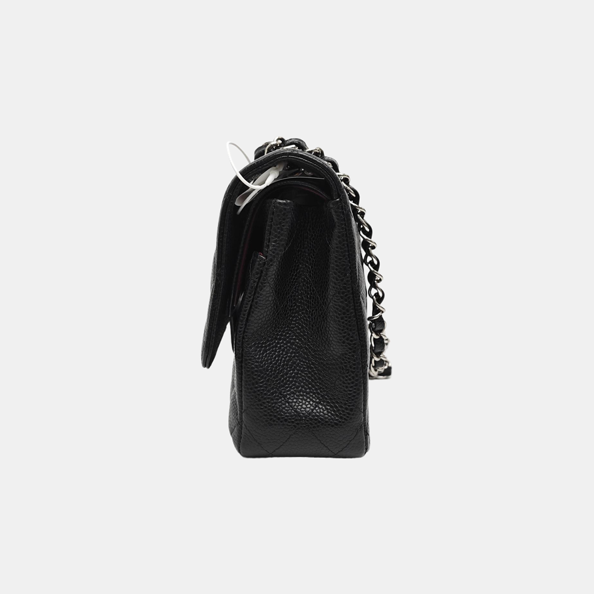 CLASSIC FLAP Medium Quilted Grained Calfskin Black