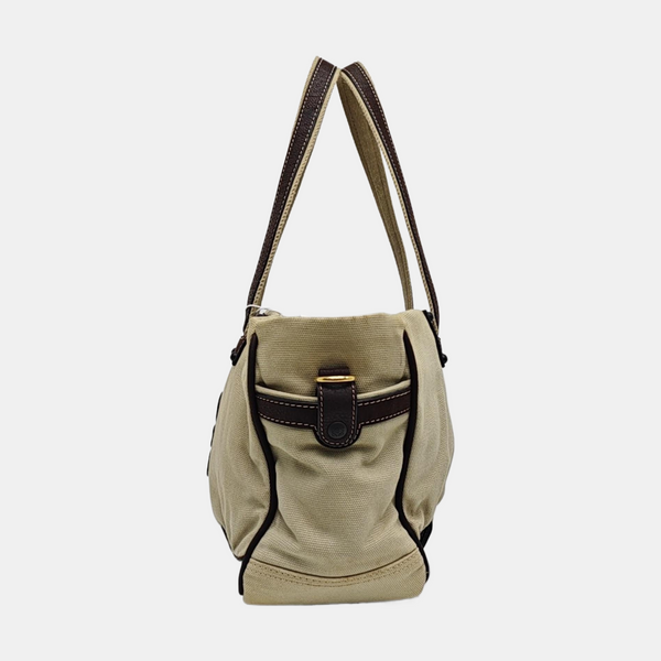 Canvas Shoulder Bag Beige