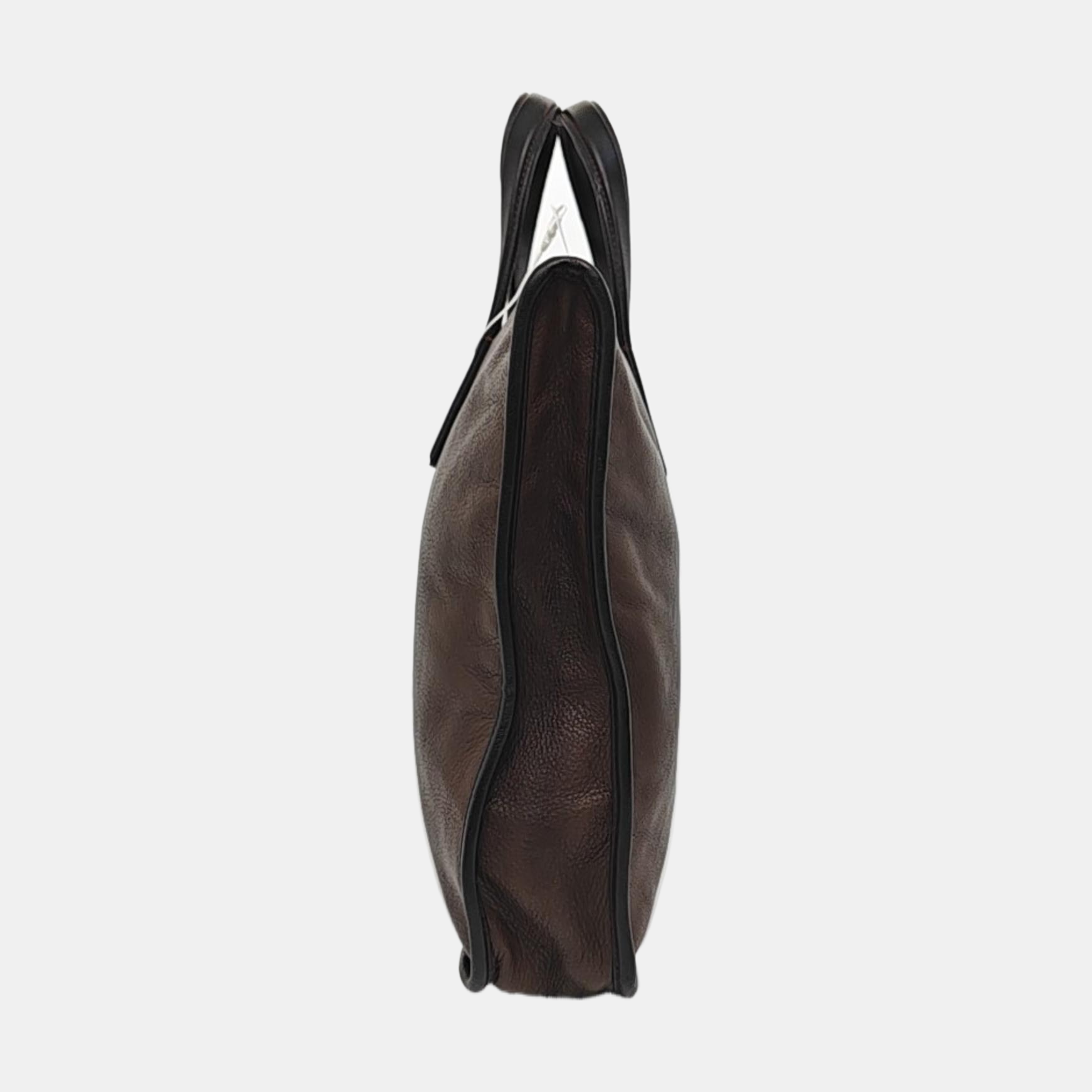 Calfskin Top Handle Bag Brown